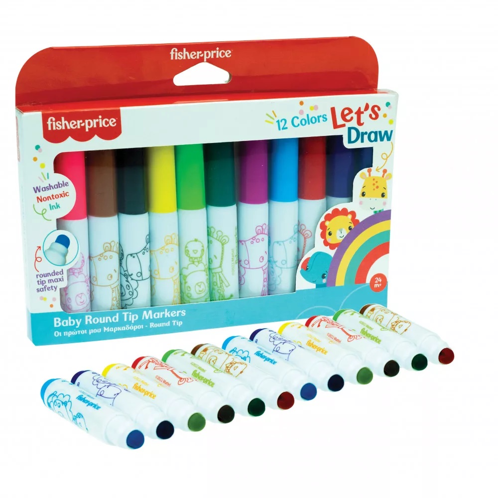 Umývateľné fixky Fisher-Price 12ks