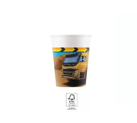 Papierový pohár 200ml NÁKLADNÉ AUTO
