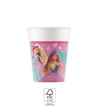 Papierový pohár 200ml BARBIE