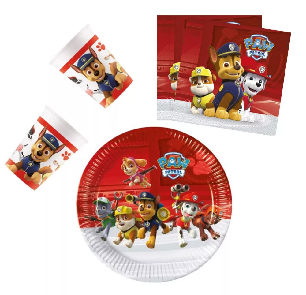 Set na oslavu PAW PATROL červený