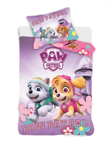 Obliečky do postieľky 100x135 PAW PATROL purple