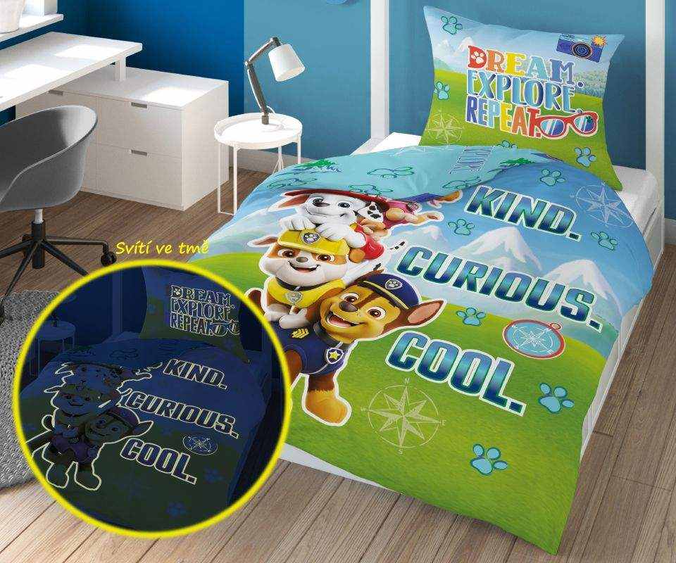 Obliečky 140x200 PAW PATROL dream - svietiace