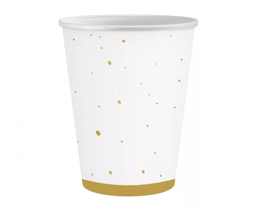 Papierový pohár 250ml ZLATÝ PÁSIK