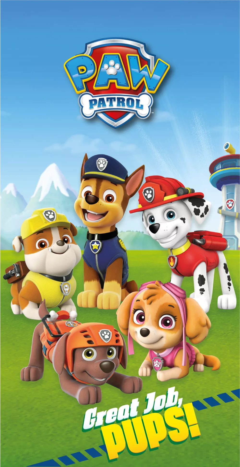 Osuška 70x140 PAW PATROL pups