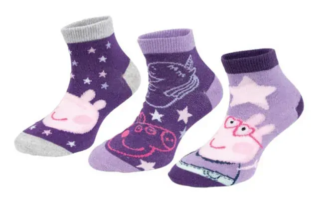 Ponožky 3ks PEPPA PIG fialové - 27/30