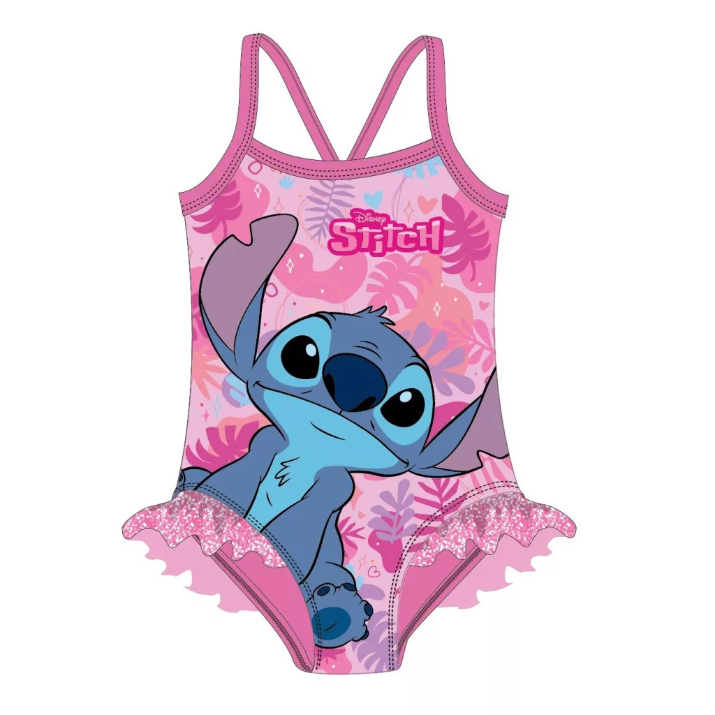 Dievčenské plavky LILO A STITCH pink - 7/8r.