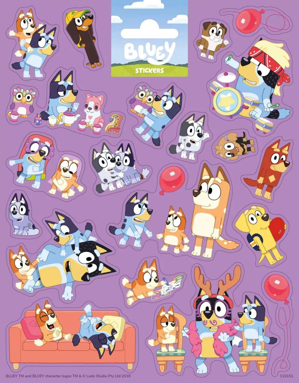List nálepiek BLUEY