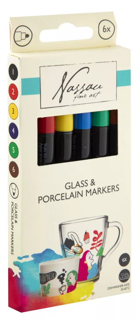 Fixky na sklo a porcelán - 6ks
