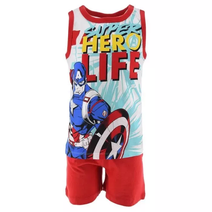 Krátke pyžamo AVENGERS červené - 8r.
