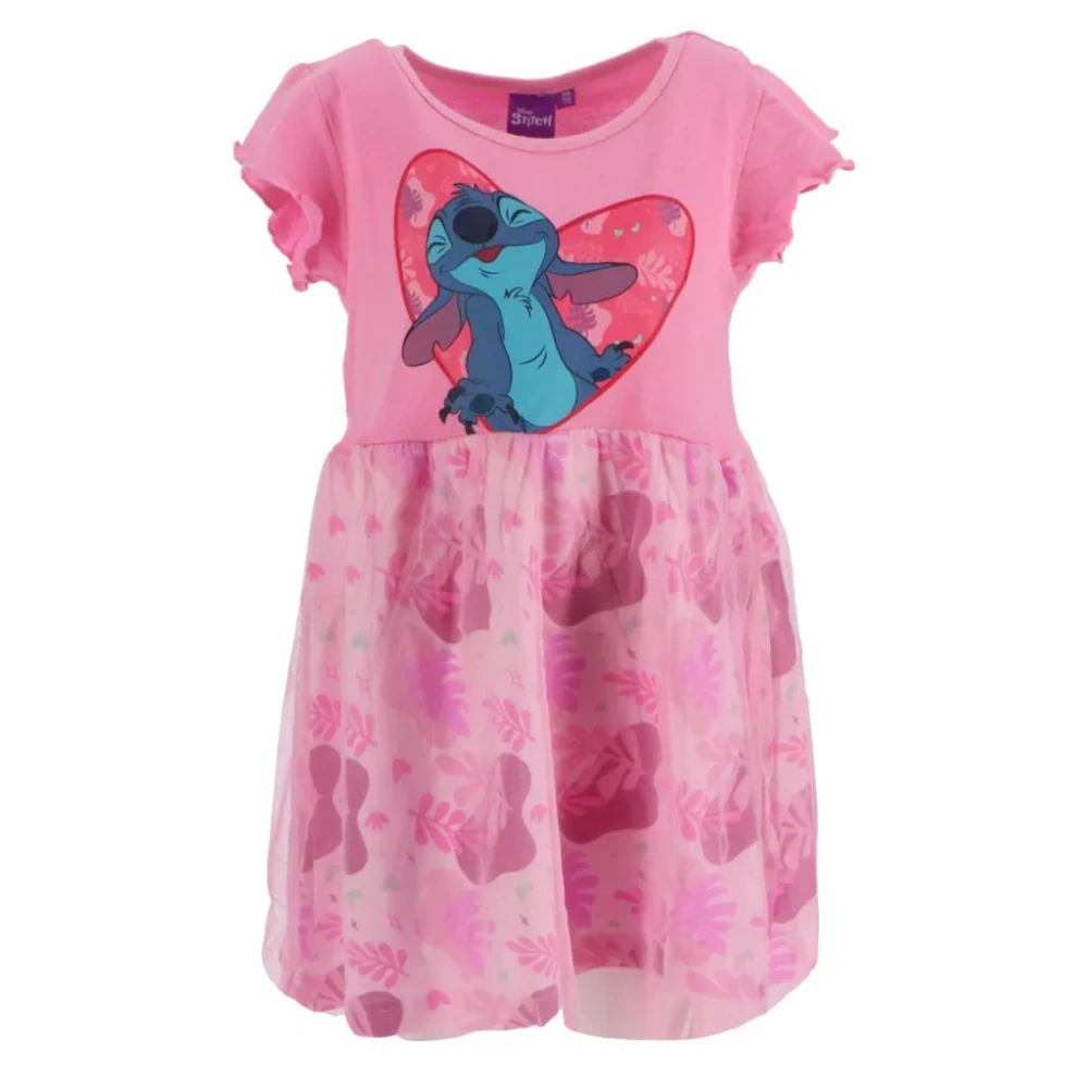 Letné šaty LILO A STITCH pink - 6r.