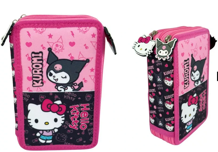 Plnený peračník (3 poschodia) HELLO KITTY A KUROMI