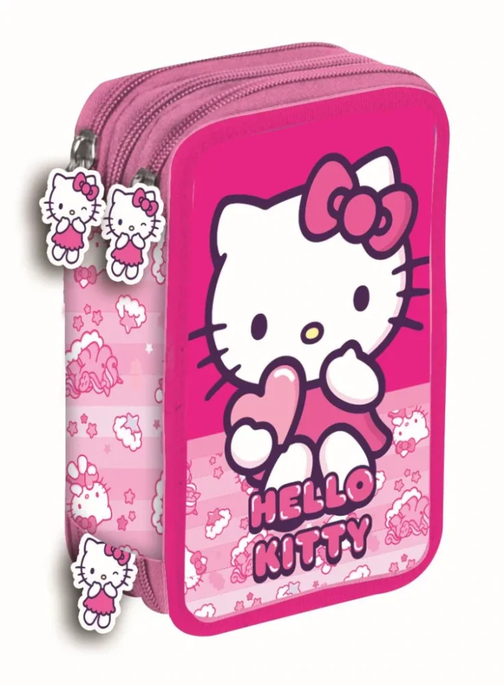 Plnený peračník (3 poschodia) HELLO KITTY pink