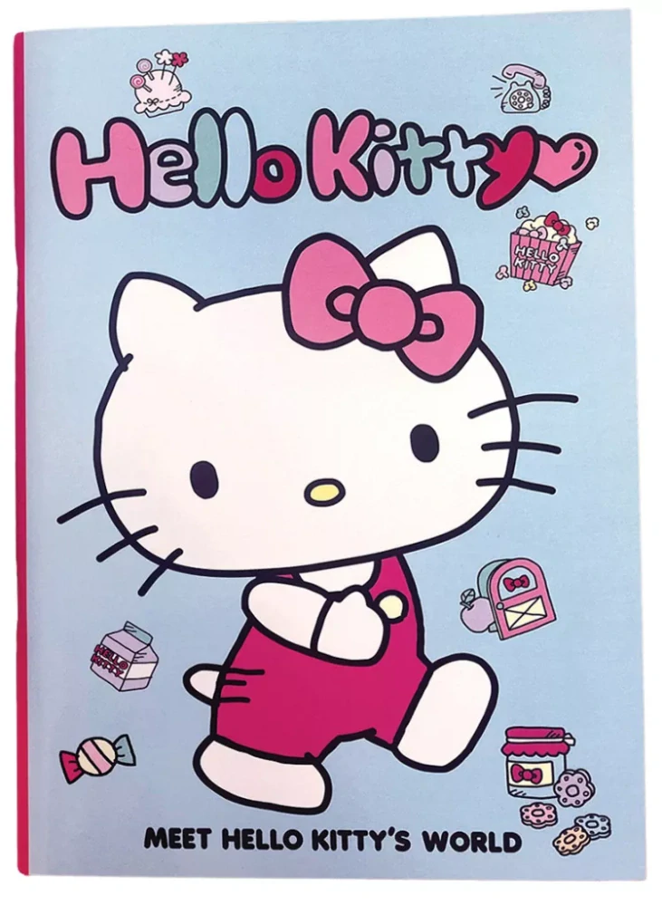Linajkový zošit B5 HELLO KITTY na modrom