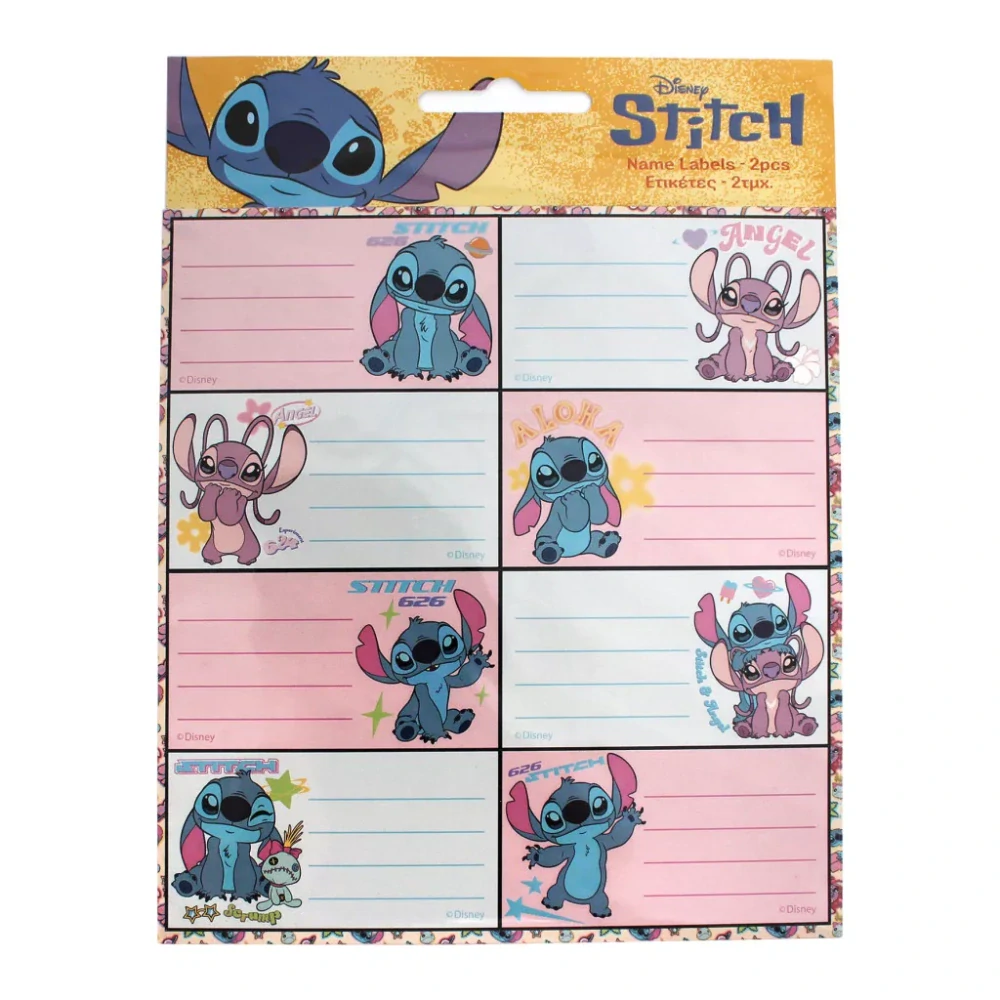 Lepiace štítky (16ks) LILO A STITCH