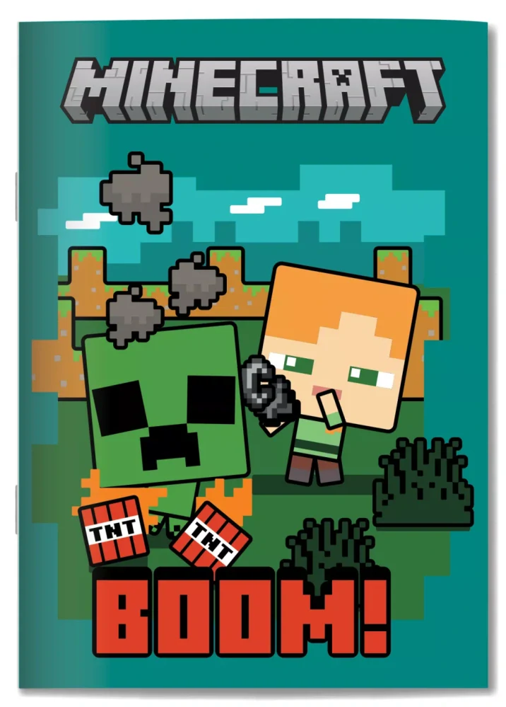 Linajkový zošit B5 MINECRAFT boom