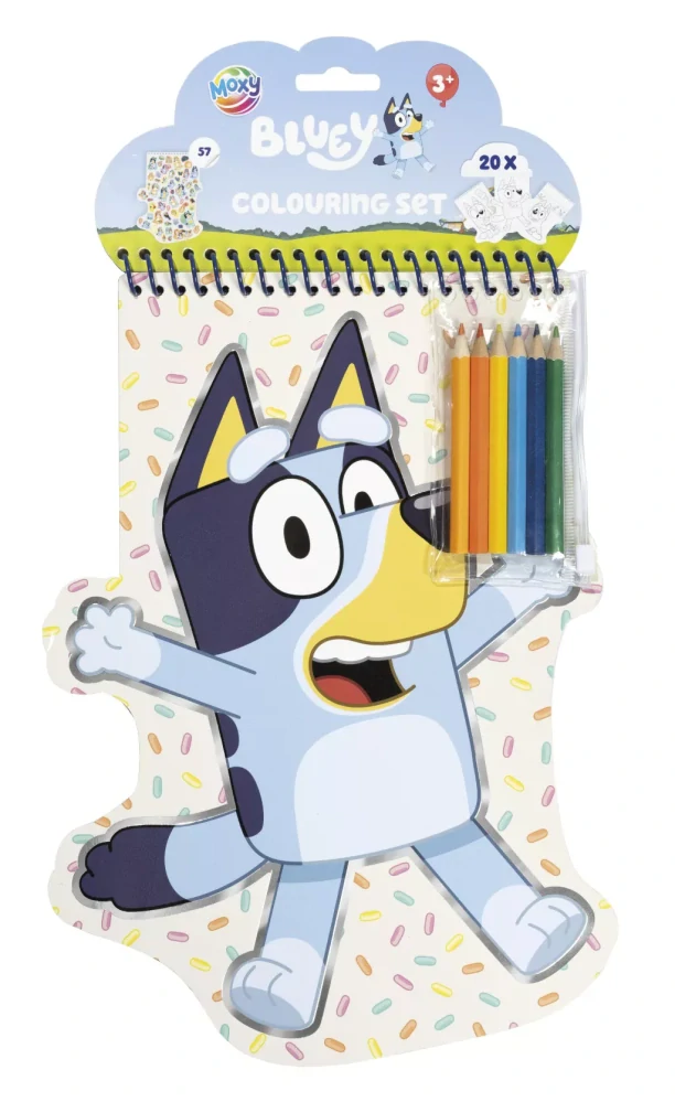 Omaľovánka + pastelky BLUEY