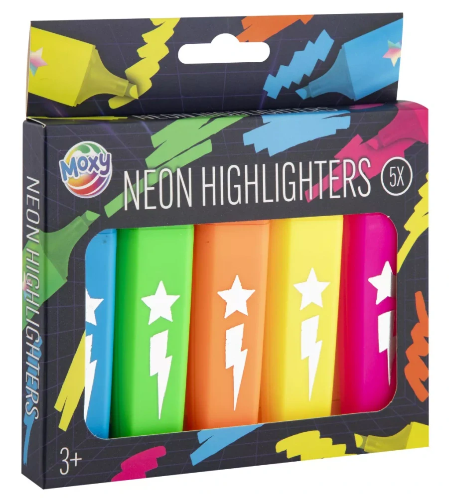 Zvýrazňovače 5ks NEON