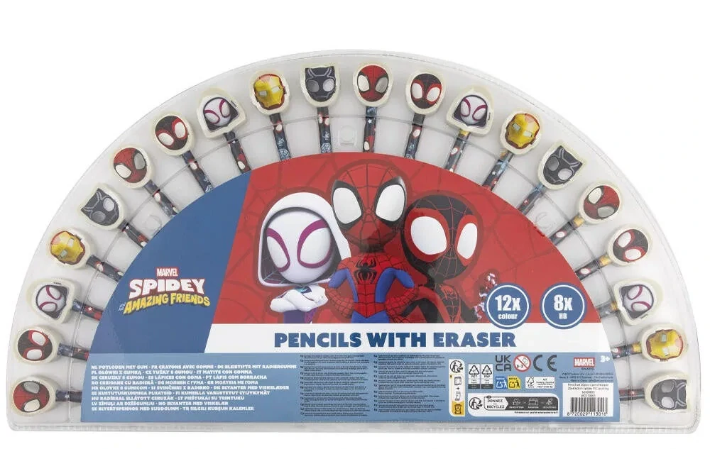Súprava ceruziek s gumou SPIDERMAN