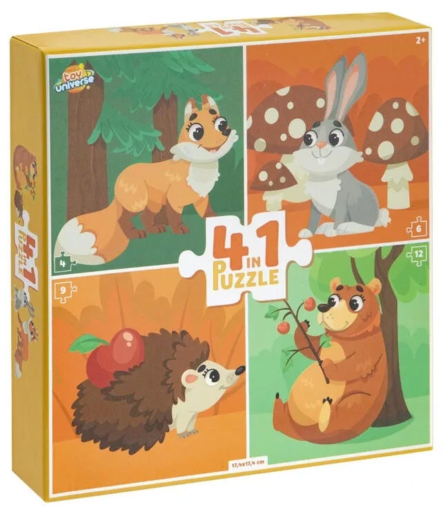 Puzzle 4v1 ZVIERATKÁ