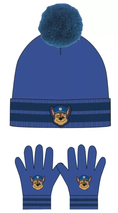 Čiapka + rukavice PAW PATROL Chase blue