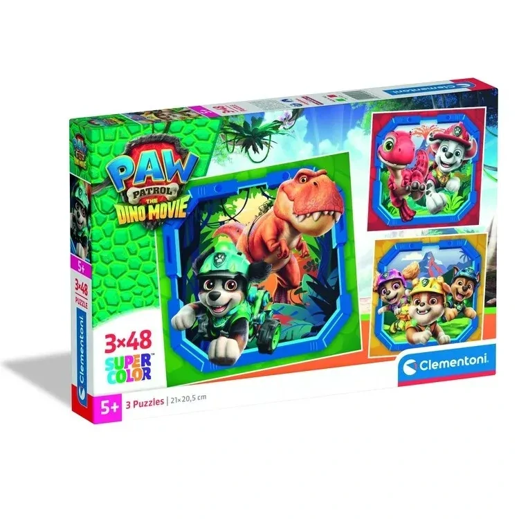 Puzzle 3x48 dielikov PAW PATROL dino