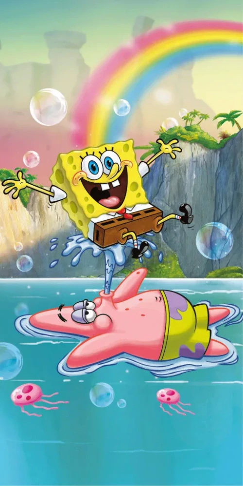 Osuška 70x140 SPONGEBOB tropical