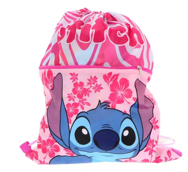 Vrecko na prezúvky LILO A STITCH pink 45cm
