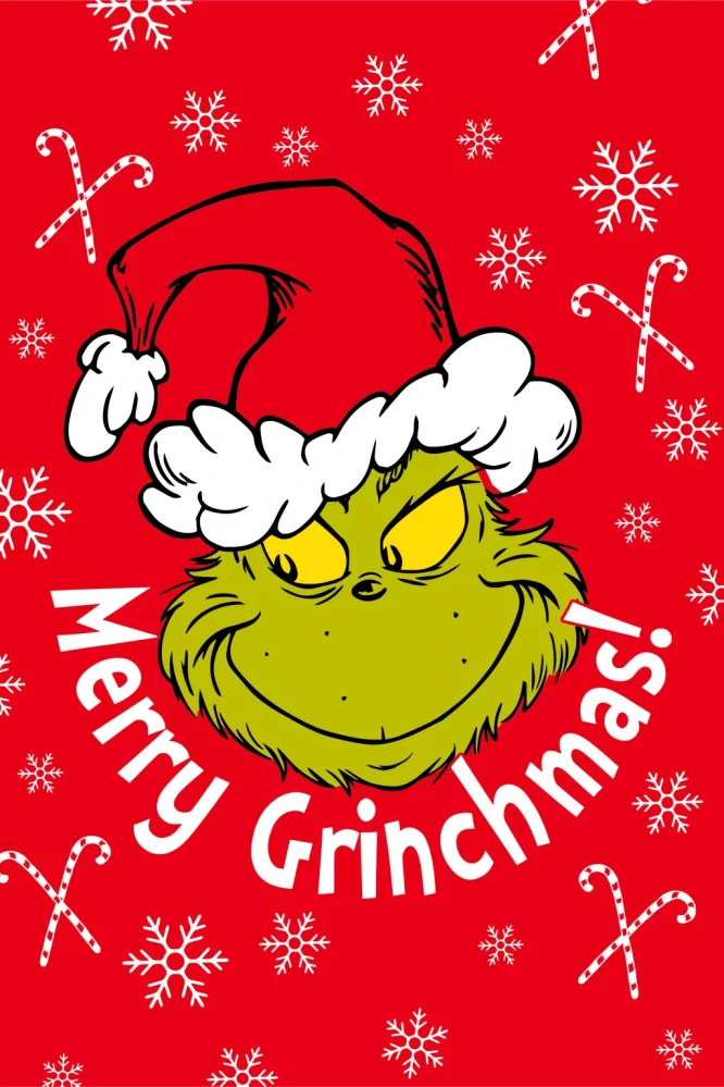 Deka 100x150 GRINCH červená