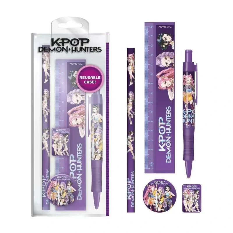 Súprava na písanie (5ks) LOVCI DÉMONOV purple
