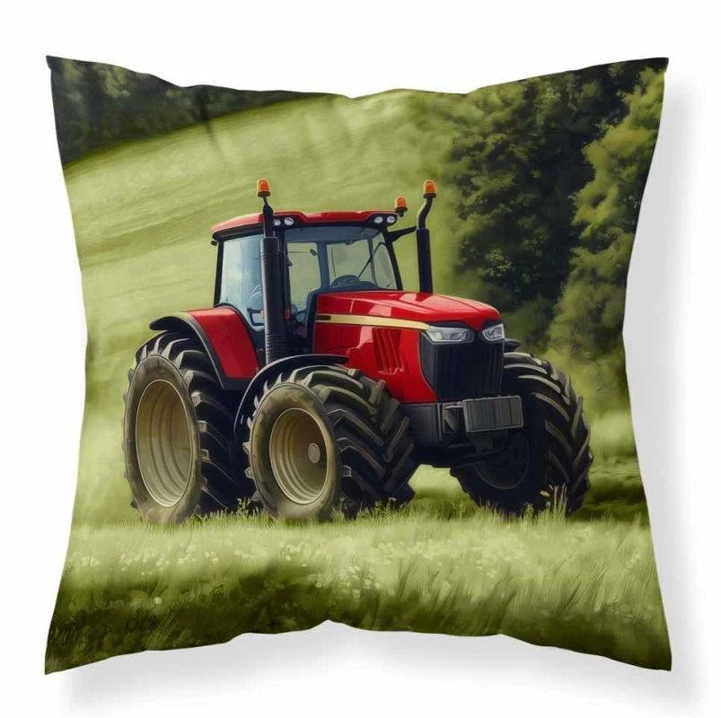 Obliečka na vankúšik 40x40 TRAKTOR červený