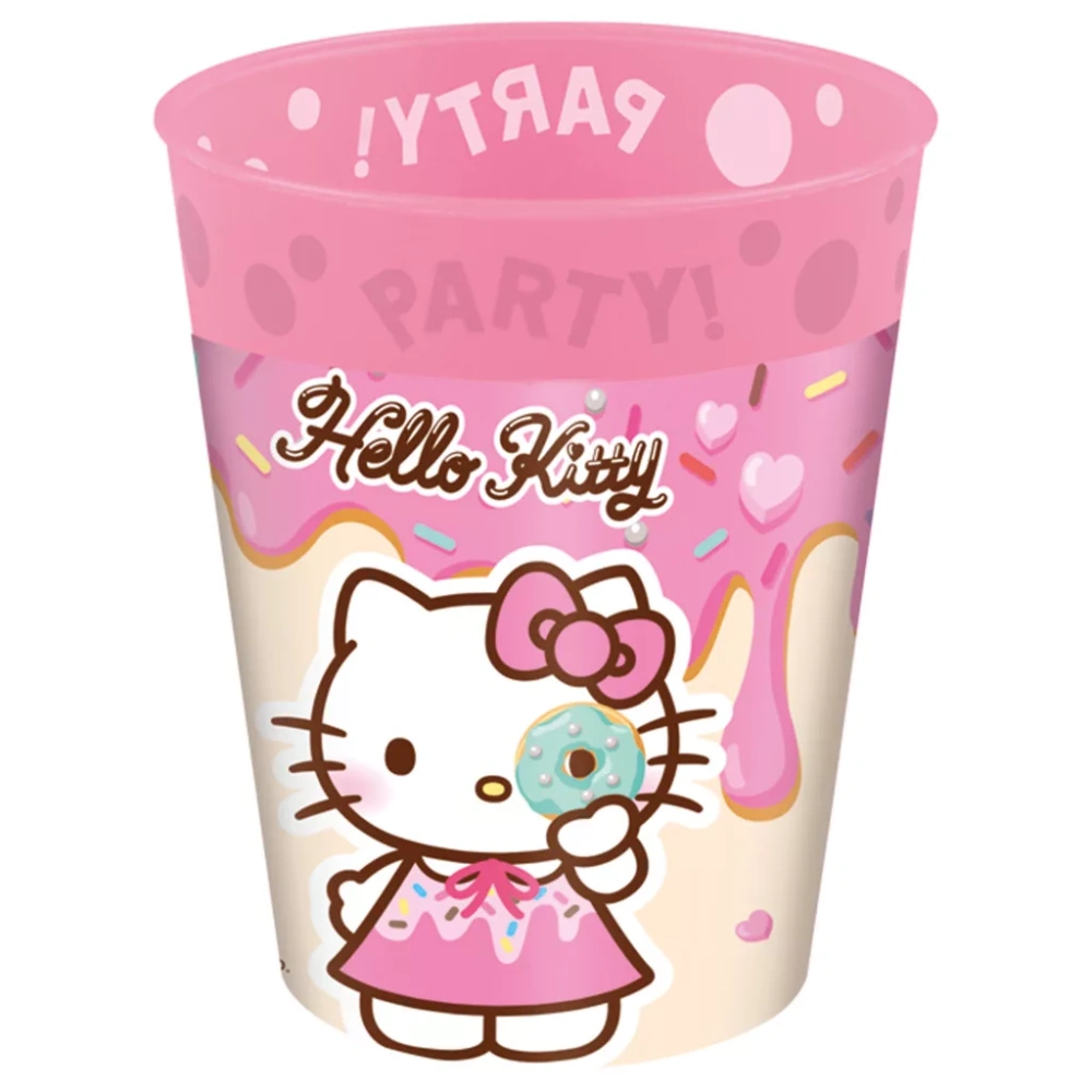 Plastový pohár HELLO KITTY donut (4ks)