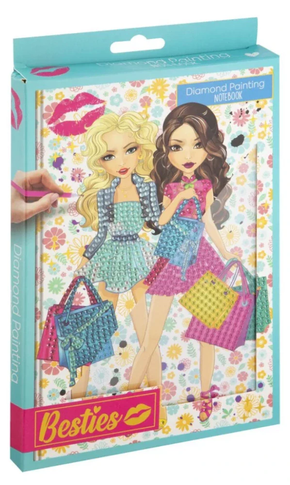 Zápisník A5 s diamantmi BESTIES GIRLS 01