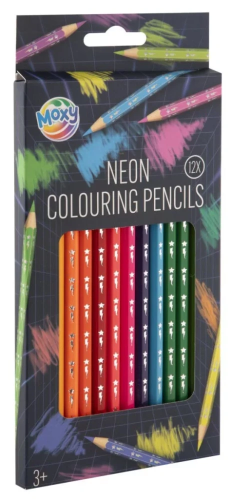 Pastelky 12ks MOXY neon