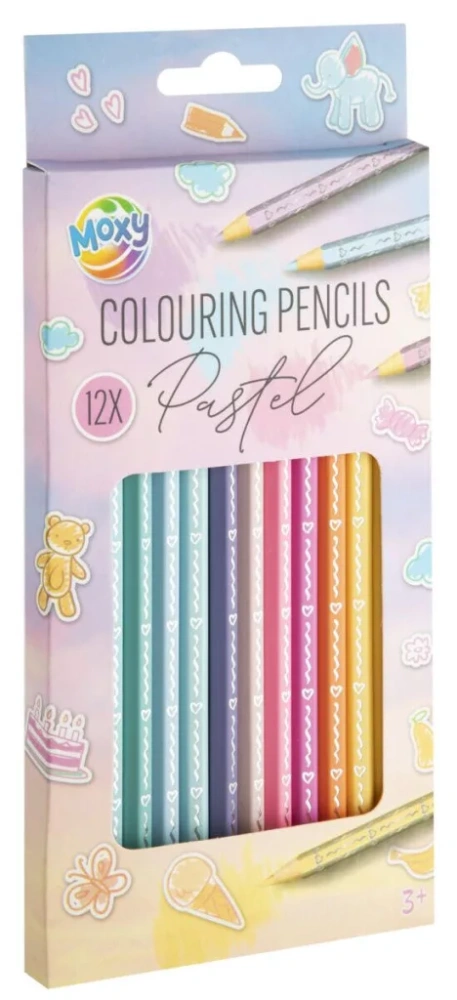 Pastelky 12ks MOXY pastel