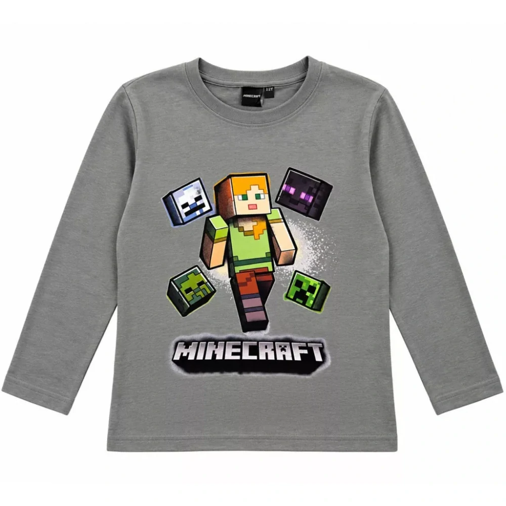 Tričko s dlhým rukávom MINECRAFT grey - 12r.