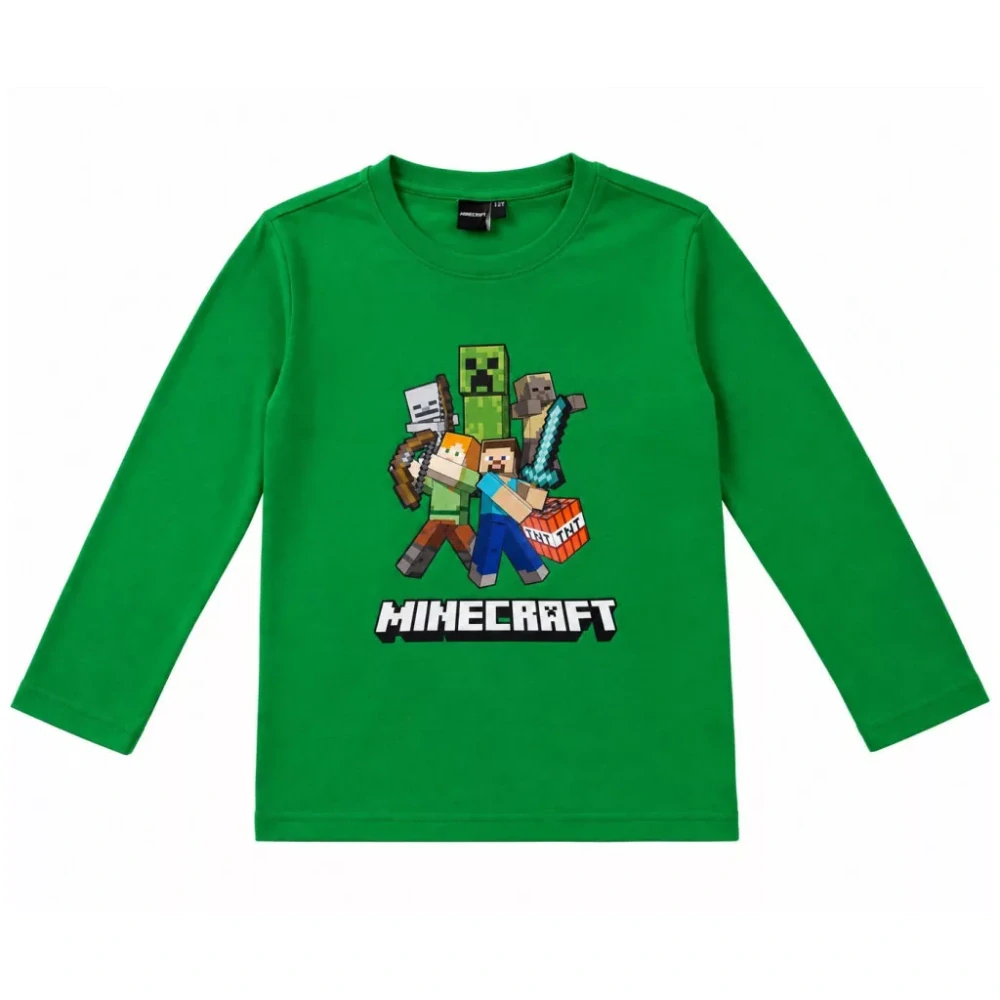 Tričko s dlhým rukávom MINECRAFT green - 12r.