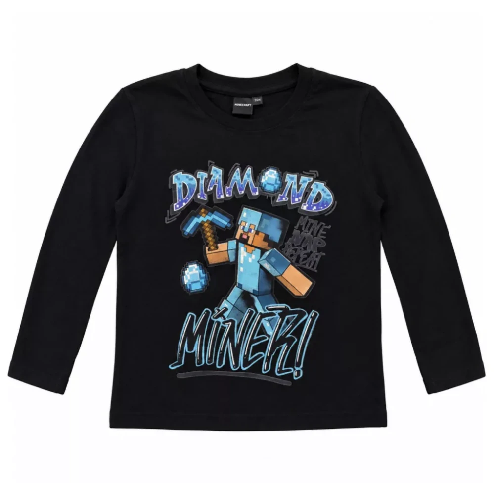 Tričko s dlhým rukávom MINECRAFT diamond - 9r.