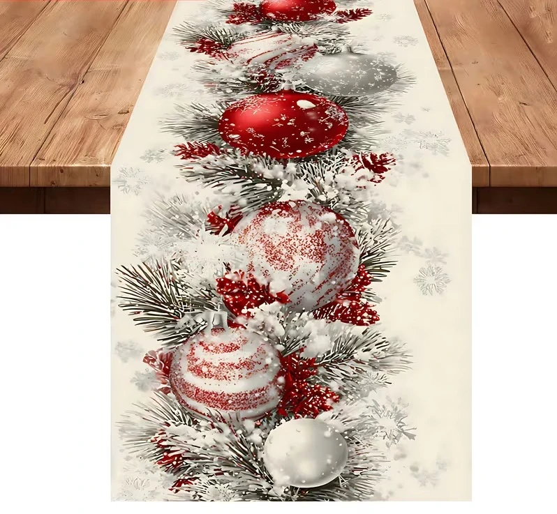 Vianočný behúň na stôl VIANOCE girlanda (183x33cm)