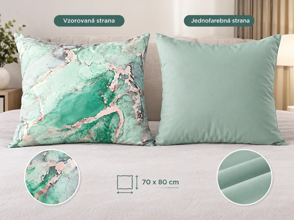 Obliečka na vankúš 70x80 MINERALS zelená