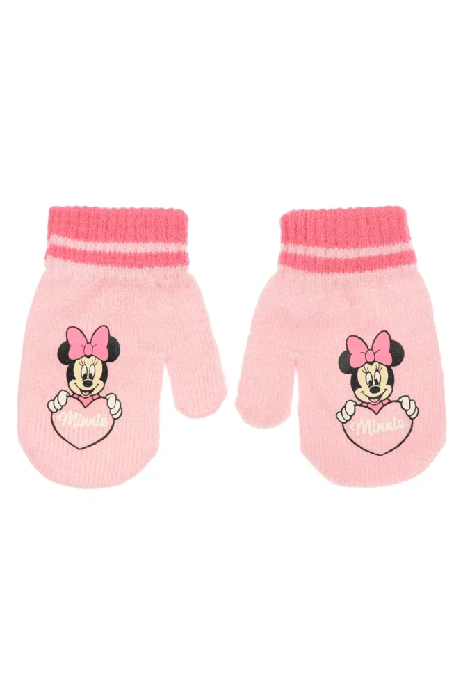 Rukavice - palčiaky MINNIE srdce pink
