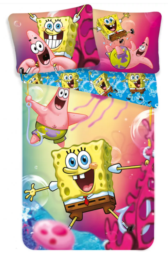 Obliečky 140x200 SPONGEBOB color
