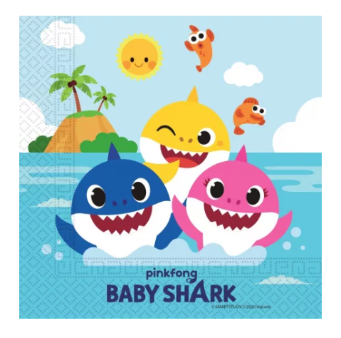 Servítky (20ks) BABY SHARK