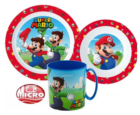 Jedálenský set - plast SUPER MARIO 01