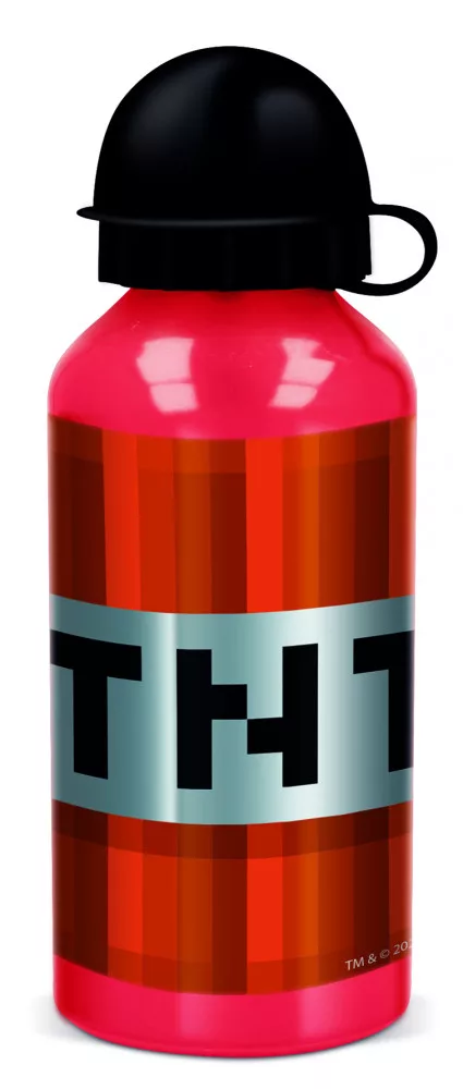 Hliníková fľaša MINECRAFT červená (400ml)