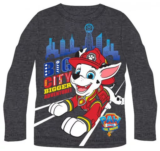 Tričko s dlhým rukávom PAW PATROL Marshall šedé - 7r.