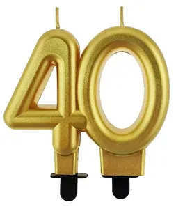 Sviečka č.40 zlatá