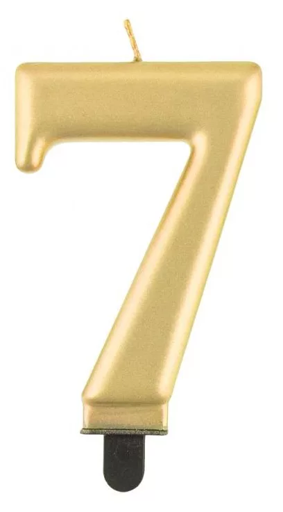 Sviečka č.7 zlatý kov