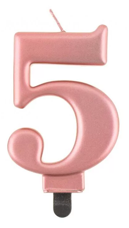 Sviečka č.5 ružové zlato