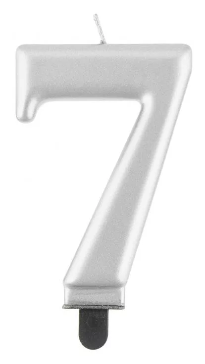Sviečka č.7 strieborný kov
