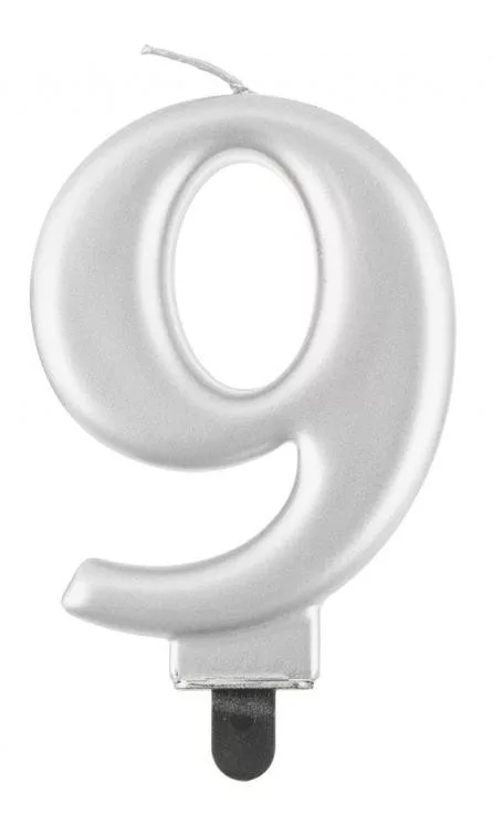 Sviečka č.9 strieborný kov